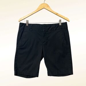 J. Crew Factory Women's Black Frankie Shorts Size 6 Flat Front Chino